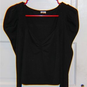 Garage black cropped long sleeve